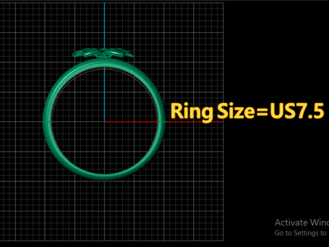 FLOWER RING ELEGANT 3D PRINTABLE MODEL FOR JEWELRY Modelo de impresión 3D