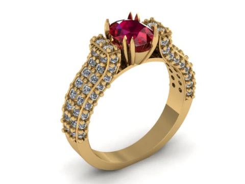 Luxury Engagement Ring 3d Printable Model 3D Print Model