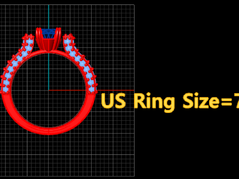 Luxury Engagement Ring 3d Printable Model Model do druku 3D
