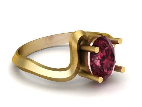 SOLITAIRE RING FOR WOMEN 3D PRINTABLE MODEL 3D 프린트 모델