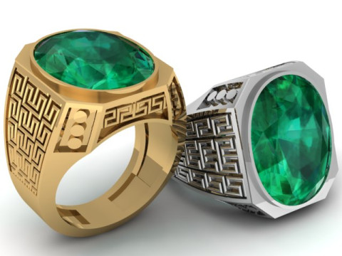 HIP HOP MENS FASHION RING 3D PRINTABLE MODEL 3D Принт Модель