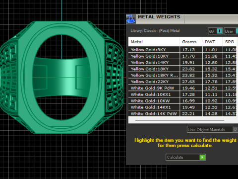 HIP HOP MENS FASHION RING 3D PRINTABLE MODEL 3D Принт Модель