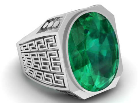 HIP HOP MENS FASHION RING 3D PRINTABLE MODEL 3D Принт Модель
