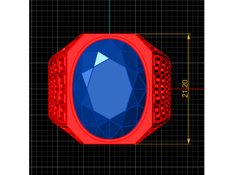 HIP HOP MENS FASHION RING 3D PRINTABLE MODEL 3D Принт Модель
