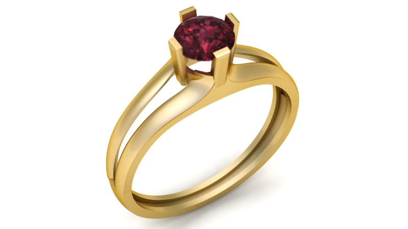 Solitaire Engagement Ring 3d Printable Model 3D Print Model .c4d .max .obj .3ds .fbx .stl .blend 