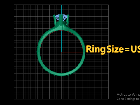 Solitaire Engagement Ring 3d Printable Model 3D Print Model