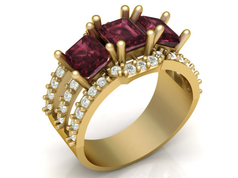 STYLISH MAN RING 3D PRINTABLE MODEL 3D Print Model