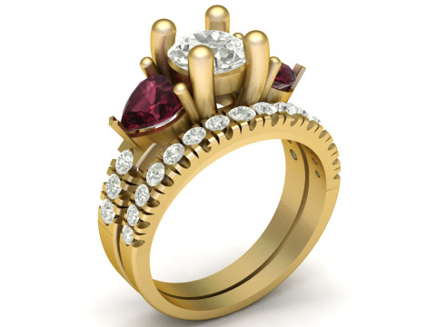 STYLISH SOLITAIRE RING 3D PRINTABLE MODEL 3D Print Model