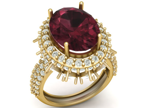 HIP HOP RING FOR WOMEN 3D PRINTABLE MODEL 3D Принт Модель
