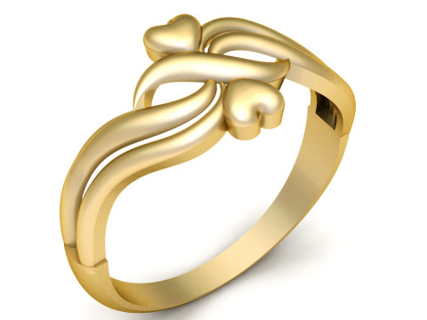 STYLISH PROPOSAL HEART RING 3D PRINTABLE MODEL 3D Принт Модель