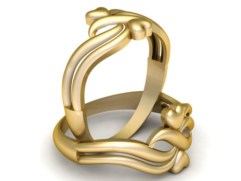 STYLISH PROPOSAL HEART RING 3D PRINTABLE MODEL 3D 프린트 모델