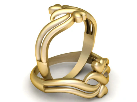 STYLISH PROPOSAL HEART RING 3D PRINTABLE MODEL 3D Print Model