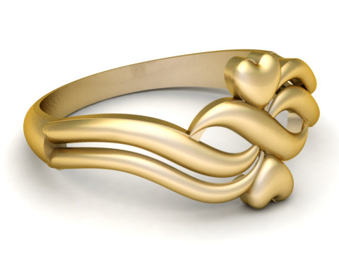 STYLISH PROPOSAL HEART RING 3D PRINTABLE MODEL 3D 프린트 모델