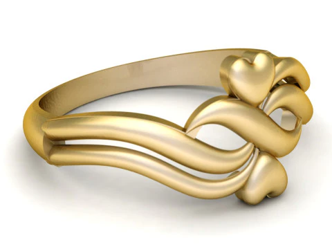 STYLISH PROPOSAL HEART RING 3D PRINTABLE MODEL 3D Print Model