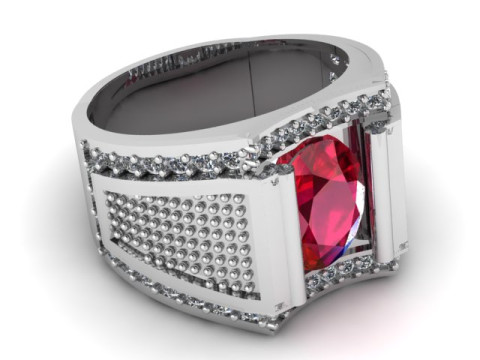 HIP HOP MENS FASHION RING 3D PRINTABLE MODEL 3D प्रिंट मॉडल