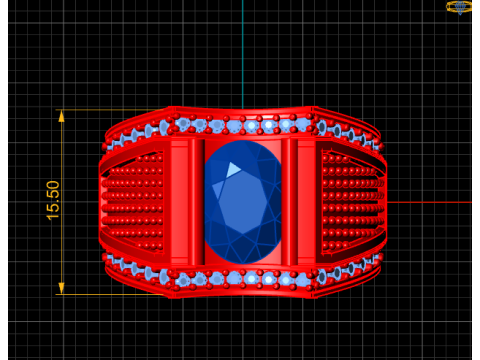 HIP HOP MENS FASHION RING 3D PRINTABLE MODEL 3D प्रिंट मॉडल