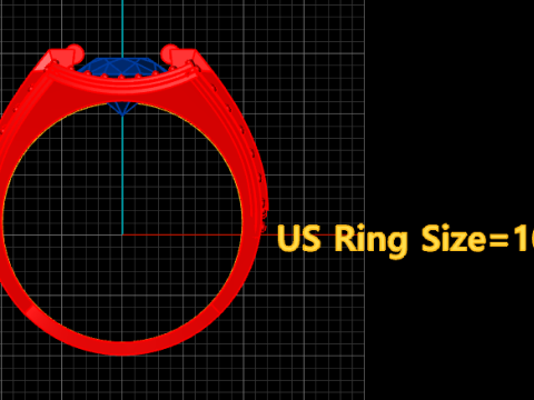HIP HOP MENS FASHION RING 3D PRINTABLE MODEL 3D प्रिंट मॉडल