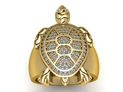 男士时尚 TOTUGA 戒指 3D 打印模型 3D 打印模型