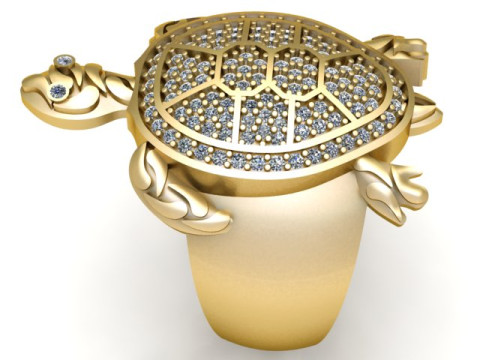 FASHION TORTUGA RING FOR MENS 3D PRINTABLE MODEL 3Dプリントモデル