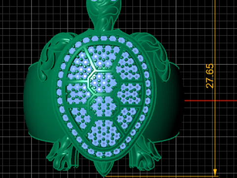 FASHION TORTUGA RING FOR MENS 3D PRINTABLE MODEL 3D Print Model