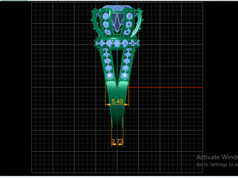 LUXURY SOLITAIRE ENGAGEMENT RING 3D PRINTABLE MODEL 3D Print Model