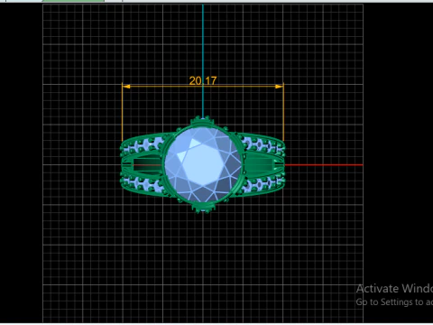 LUXURY SOLITAIRE ENGAGEMENT RING 3D PRINTABLE MODEL 3D Print Model