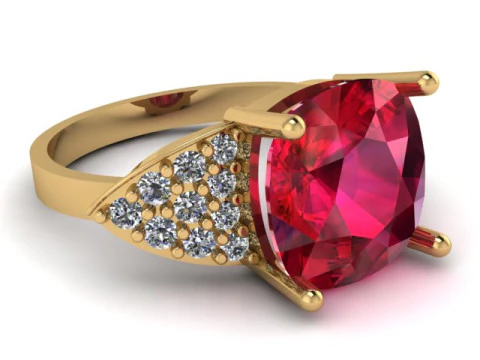 LUXURY ENGAGEMENT RING FOR WOMEN 3D PRINTABLE MODEL 3D Print Model