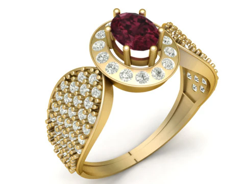 약혼 반지 3D 인쇄 가능 모델 3D 프린트 모델