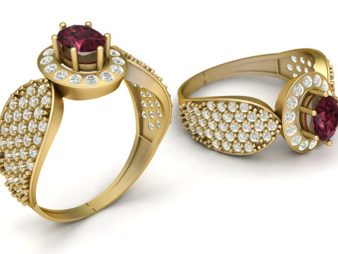 ENGAGEMENT RINGS 3D PRINTABLE MODEL 3D Print Model
