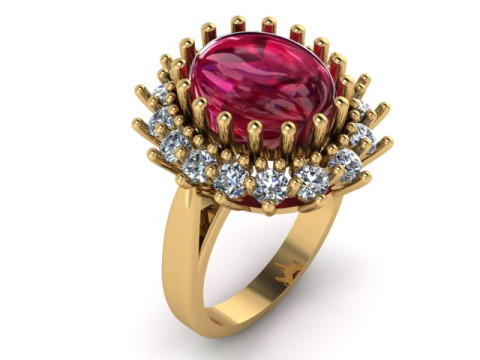 LUXURY WEDDING RING FOR WOMEN 3D PRINTABLE MODEL 3Dプリントモデル
