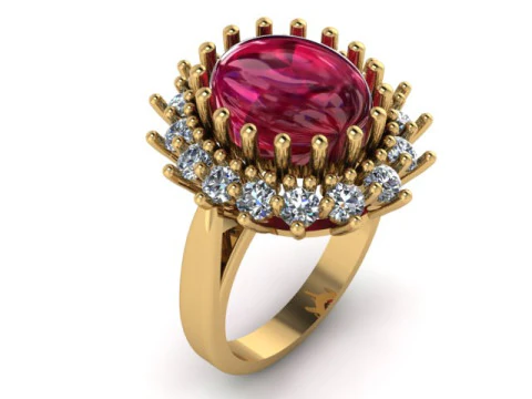 LUXURY WEDDING RING FOR WOMEN 3D PRINTABLE MODEL 3D Print Model