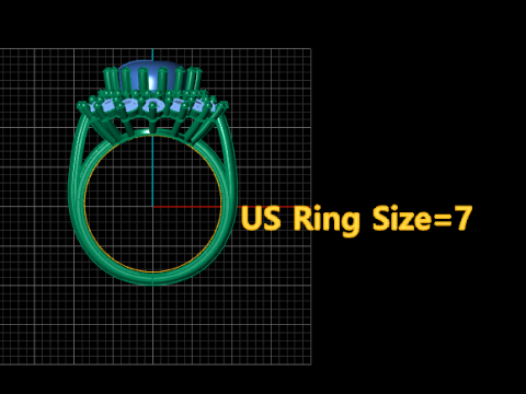 LUXURY WEDDING RING FOR WOMEN 3D PRINTABLE MODEL Modèles 3D en vedette