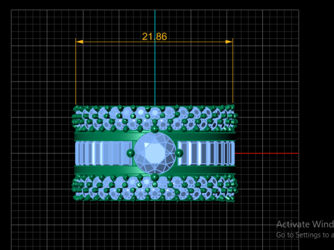 FASHION HIP HOP DIAMOND RING 3D PRINTABLE MODEL Modelo de Impressão 3D