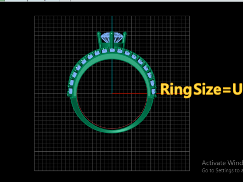 FASHION HIP HOP DIAMOND RING 3D PRINTABLE MODEL Modelo de Impressão 3D
