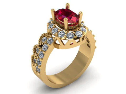 ENGAGEMENT RING 3D PRINTABLE MODEL 3D Print Model