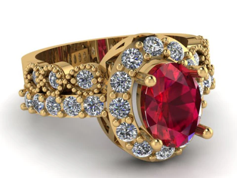 婚約指輪の 3D 印刷可能モデル 3Dプリントモデル