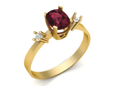 女性の婚約指輪 3D 印刷可能モデル 3Dプリントモデル