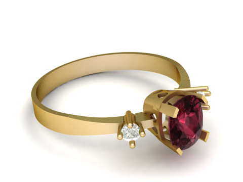WOMEN ENGAGEMENT RING 3D PRINTABLE MODEL 3D Print Model