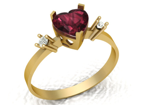 HEART LOVE RING 3D PRINTABLE MODEL 3D Принт Модель