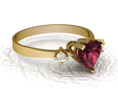 HEART LOVE RING 3D PRINTABLE MODEL 3D Print Model