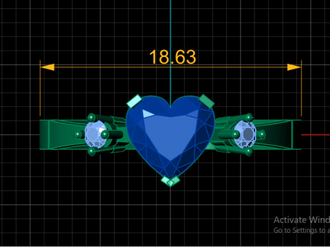 HEART LOVE RING 3D PRINTABLE MODEL 3D Print Model