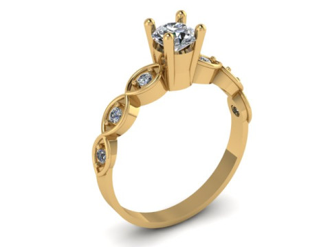 SOLITAIRE DIMOND RING FOR WOMEN 3D PRINTABLE MODEL 3D 프린트 모델