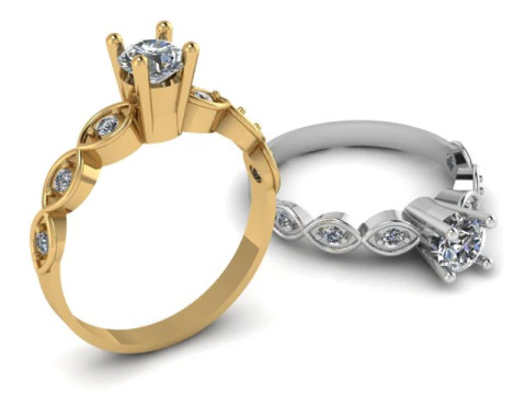 SOLITAIRE DIMOND RING FOR WOMEN 3D PRINTABLE MODEL 3D Print Model