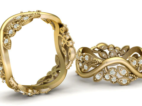 LUXURY FILIGIREE RING 3D PRINTABLE MODEL 3D Print Model