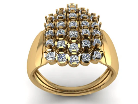 FILIGREE DIMOND RING 3D PRINTABLE MODEL 3D Print Model