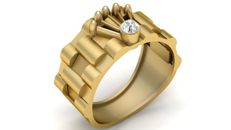 RADO MAN RING 3D PRINTABLE MODE Model do druku 3D .c4d .max .obj .3ds .fbx .stl .blend 
