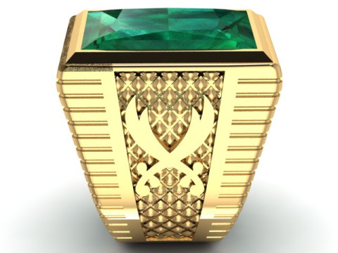 ITALIAN RING FOR MEN FASHION 3D PRINTABLE MODEL Modelo de impresión 3D