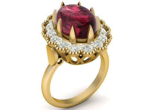 ENGAGEMENT RING STUNNING 3D PRINTABLE MODEL FOR TIMELESS LOVE 3D Print Model