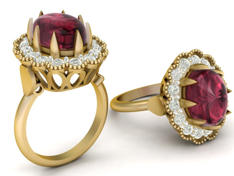 शाश्वत प्रेम के लिए सगाई की अंगूठी का शानदार 3डी प्रिंट करने योग्य मॉडल 3D प्रिंट मॉडल