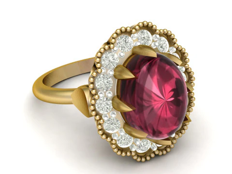 ENGAGEMENT RING STUNNING 3D PRINTABLE MODEL FOR TIMELESS LOVE 3D Print Model